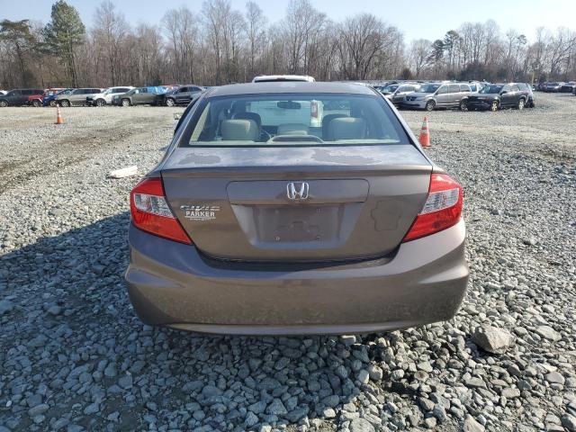 2HGFB2F57CH560604 - 2012 HONDA CIVIC LX GRAY photo 6