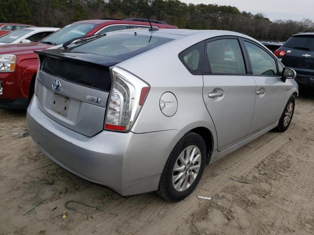 JTDKN3DP1F3066860 - 2015 TOYOTA PRIUS PLUG SILVER photo 3