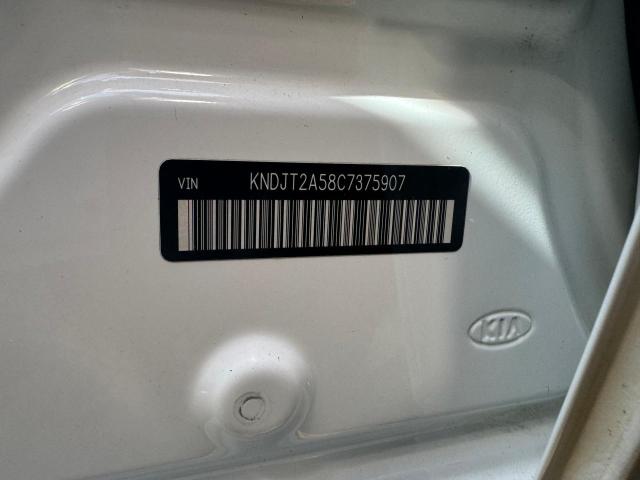 KNDJT2A58C7375907 - 2012 KIA SOUL WHITE photo 10