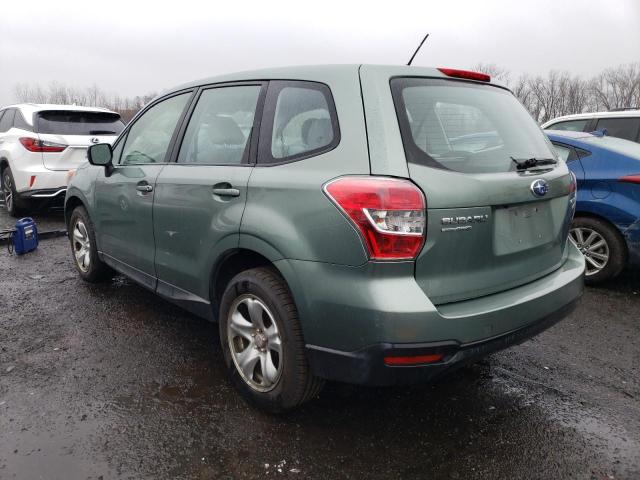 JF2SJAAC1FH803903 - 2015 SUBARU FORESTER 2.5I GREEN photo 2