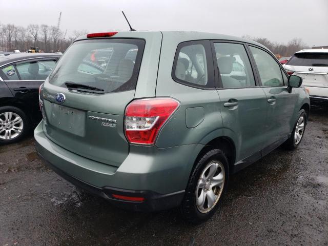 JF2SJAAC1FH803903 - 2015 SUBARU FORESTER 2.5I GREEN photo 3