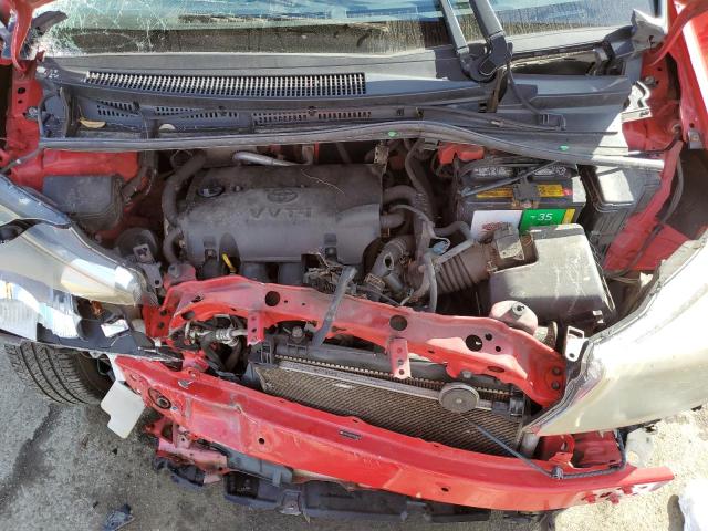 JTDKTUD37CD529728 - 2012 TOYOTA YARIS RED photo 11