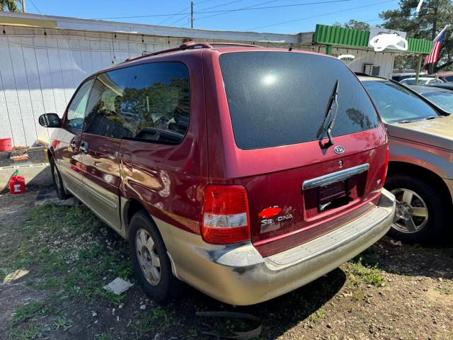 KNDUP131336487798 - 2003 KIA SEDONA EX RED photo 3