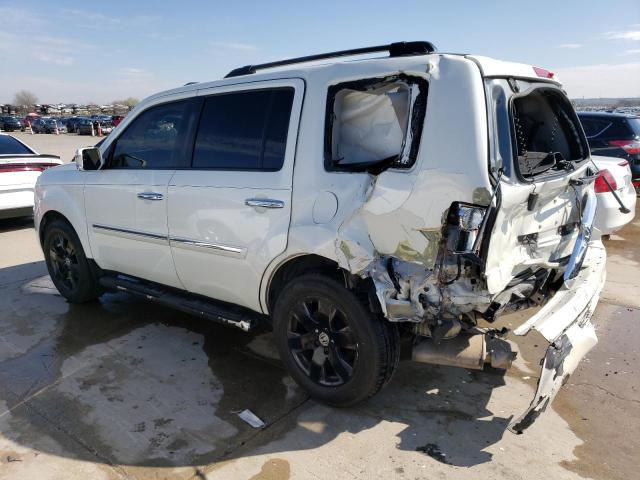 5FNYF4H91DB029896 - 2013 HONDA PILOT TOURING WHITE photo 2