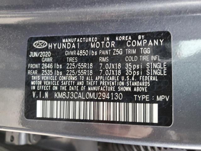 KM8J3CAL0MU294130 - 2021 HYUNDAI TUCSON LIMITED BLUE photo 14