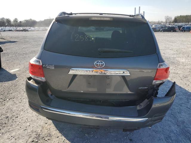 5TDBK3EH3CS119620 - 2012 TOYOTA HIGHLANDER BASE GRAY photo 6