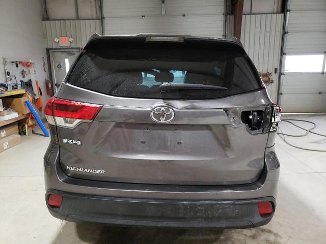 5TDZARFH6KS044560 - 2019 TOYOTA HIGHLANDER LE GRAY photo 6