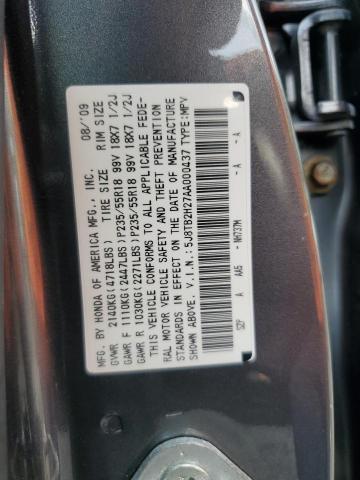 5J8TB2H27AA000437 - 2010 ACURA RDX GRAY photo 13