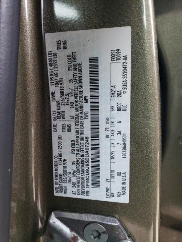 1FMCU9J95EUA07248 - 2014 FORD ESCAPE TITANIUM GREEN photo 12