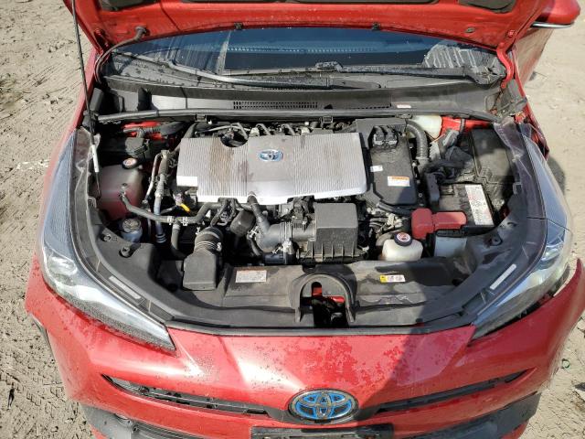 JTDL9RFU4K3003390 - 2019 TOYOTA PRIUS RED photo 11