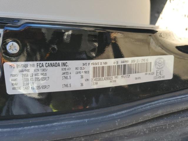 2C4RDGBG3JR285623 - 2018 DODGE GRAND CARA SE BLACK photo 13