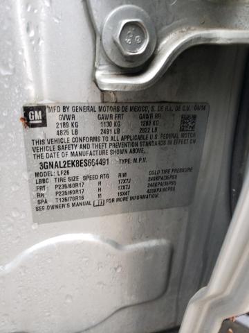 3GNAL2EK8ES664491 - 2014 CHEVROLET CAPTIVA LS 银色 照片 14