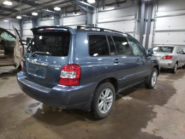 JTEDW21A760004019 - 2006 TOYOTA HIGHLANDER HYBRID BLUE photo 3