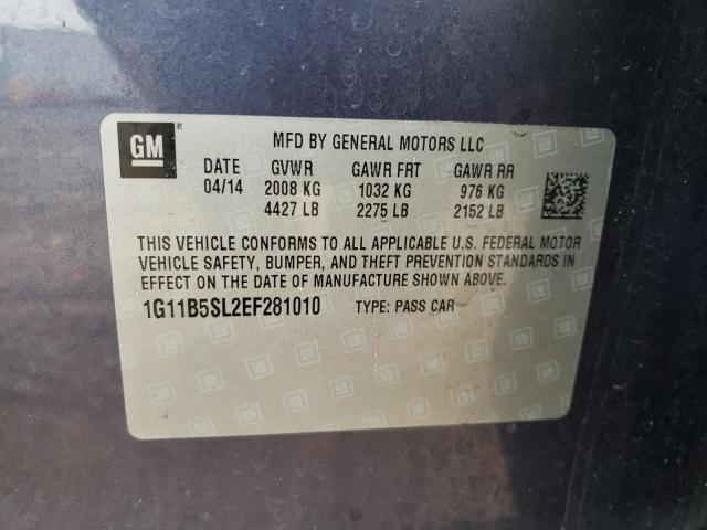 1G11B5SL2EF281010 - 2014 CHEVROLET MALIBU LS BLUE photo 13