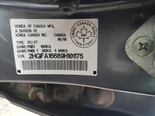 2HGFA16689H101175 - 2009 HONDA CIVIC LX-S Boz foto 12