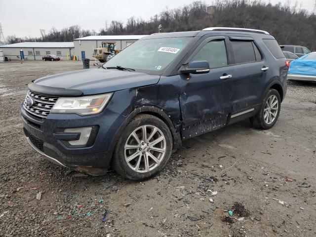 1FM5K8FH3GGC83812 - 2016 FORD EXPLORER LIMITED BLUE photo 1