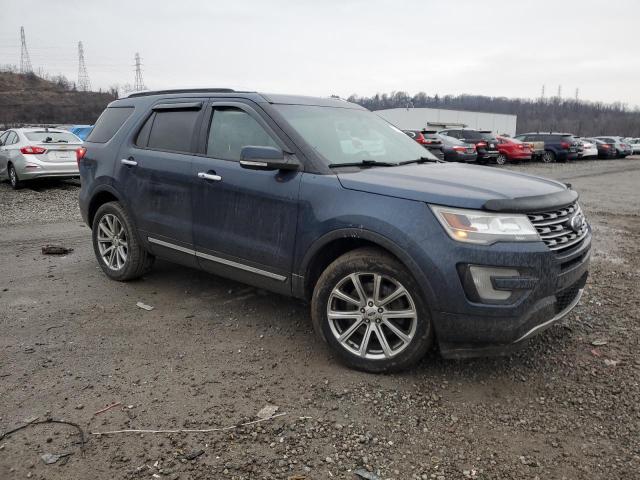 1FM5K8FH3GGC83812 - 2016 FORD EXPLORER LIMITED BLUE photo 4