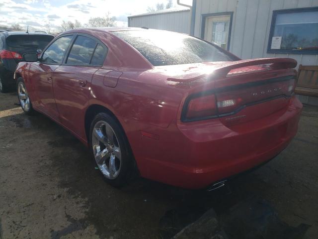 2C3CDXHG9DH526287 - 2013 DODGE CHARGER SXT RED photo 2