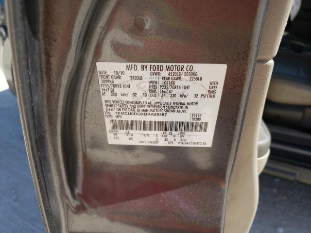 1FMCU0DGXBKA55387 - 2011 FORD ESCAPE XLT GRAY photo 13