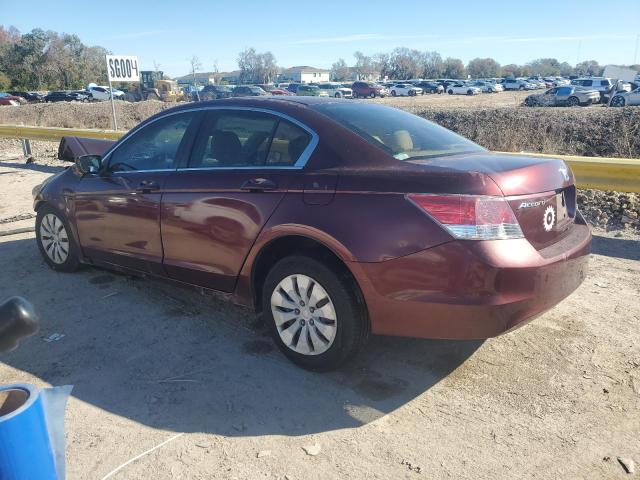 1HGCP26359A176105 - 2009 HONDA ACCORD LX BURGUNDY photo 2