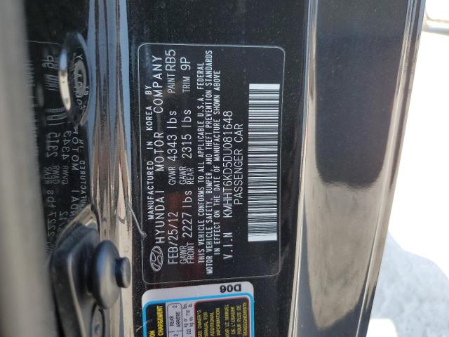 KMHHT6KD5DU081648 - 2013 HYUNDAI GENESIS CO 2.0T BLACK photo 13