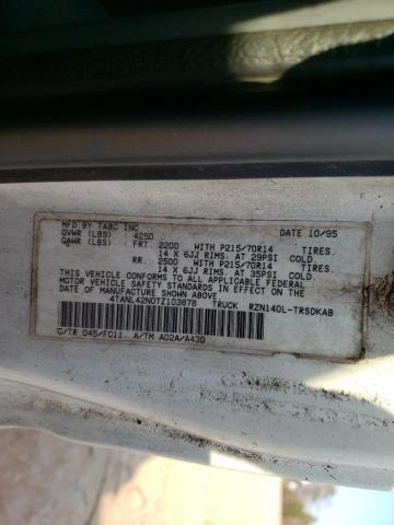 4TANL42N0TZ103878 - 1996 TOYOTA TACOMA WHITE photo 12