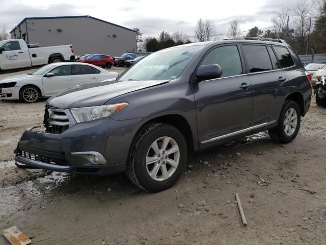 5TDBK3EHXCS136267 - 2012 TOYOTA HIGHLANDER BASE BLUE photo 1