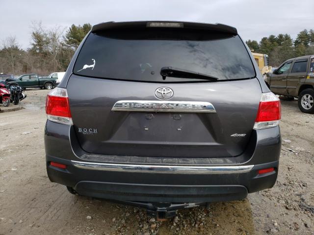 5TDBK3EHXCS136267 - 2012 TOYOTA HIGHLANDER BASE BLUE photo 6