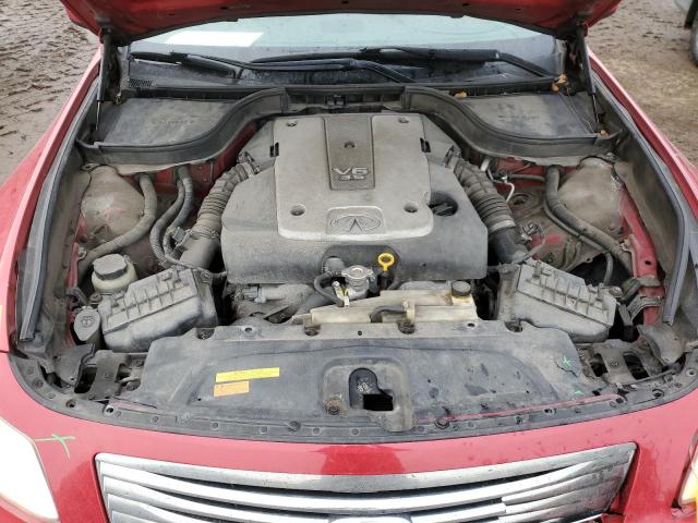 JNKBV61F48M271856 - 2008 INFINITI G35 RED photo 11