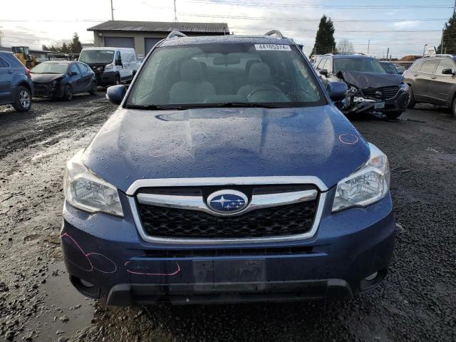 JF2SJAMC4EH556130 - 2014 SUBARU FORESTER 2.5I TOURING BLUE photo 5