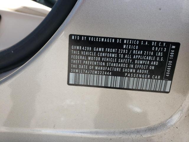 3VWLL7AJ7EM222444 - 2014 VOLKSWAGEN JETTA TDI GOLD photo 12
