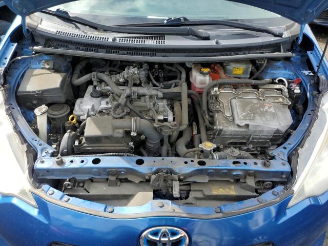 JTDKDTB38D1039117 - 2013 TOYOTA PRIUS C BLUE photo 11