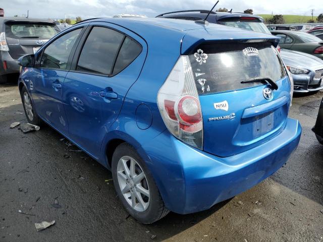 JTDKDTB38D1039117 - 2013 TOYOTA PRIUS C BLUE photo 2