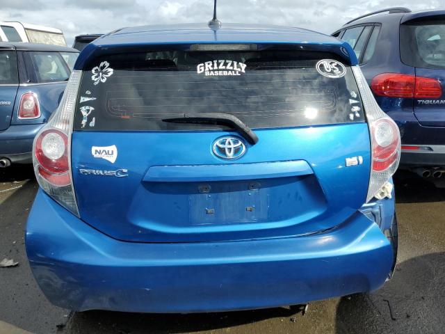 JTDKDTB38D1039117 - 2013 TOYOTA PRIUS C BLUE photo 6