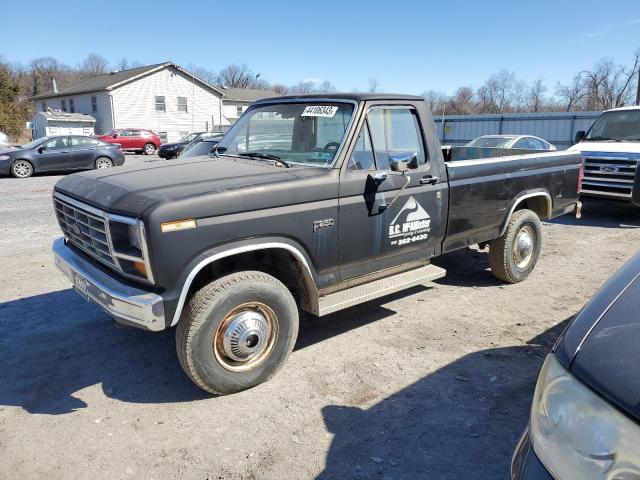 2FTEF26H0FCA39363 - 1985 FORD F250 BLACK photo 1