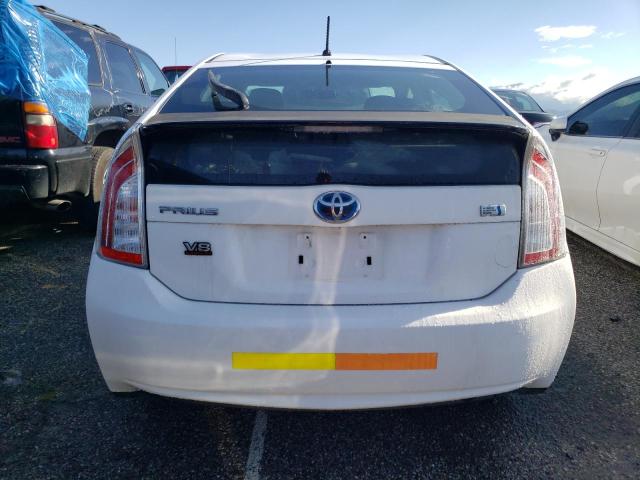 JTDKN3DU3C5495617 - 2012 TOYOTA PRIUS WHITE photo 6