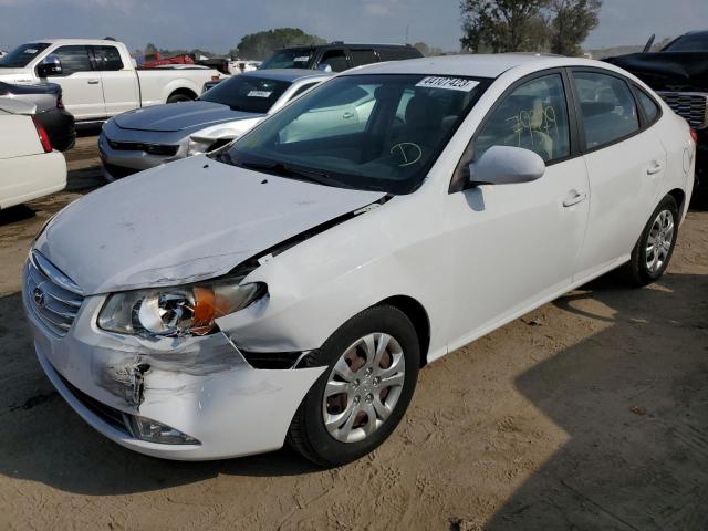 KMHDU4AD4AU168745 - 2010 HYUNDAI ELANTRA BLUE WHITE photo 1