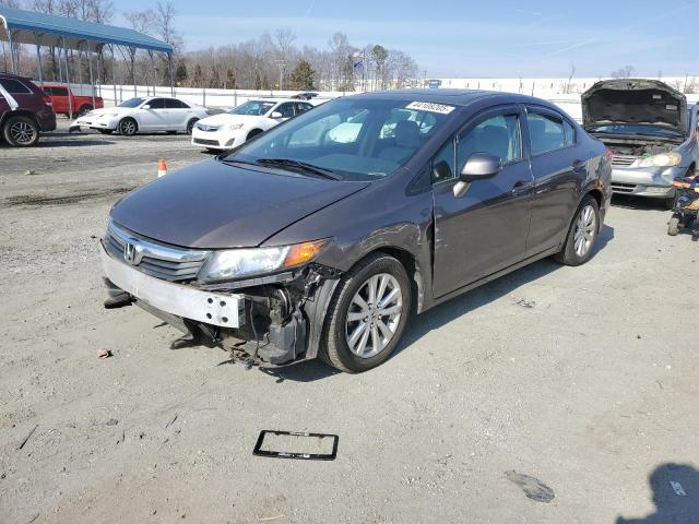 2HGFB2F90CH550287 - 2012 HONDA CIVIC EXL GRAY photo 1