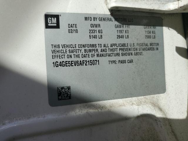 1G4GE5EV6AF215071 - 2010 BUICK LACROSSE CXS WHITE photo 13