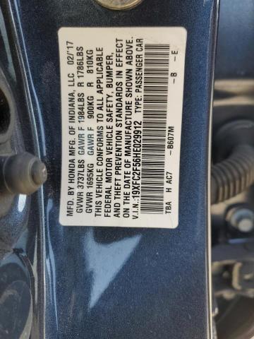 19XFC2F56HE029912 - 2017 HONDA CIVIC LX BLUE photo 12