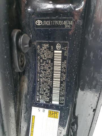 JTKDE177970148744 - 2007 TOYOTA SCION TC BLACK photo 12