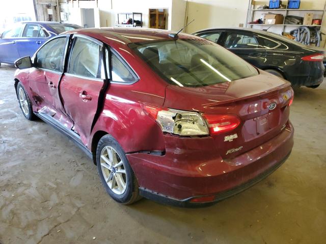 1FADP3F25GL405485 - 2016 FORD FOCUS SE MAROON photo 2