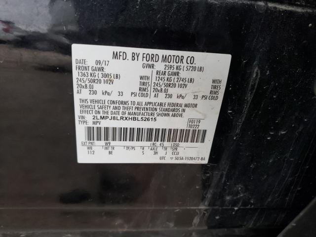 2LMPJ8LRXHBL52615 - 2017 LINCOLN MKX RESERVE Սև լուսանկար 13