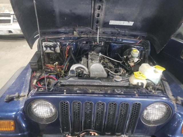 1J4FA29P21P352941 - 2001 JEEP WRANGLER / SE BLUE photo 11