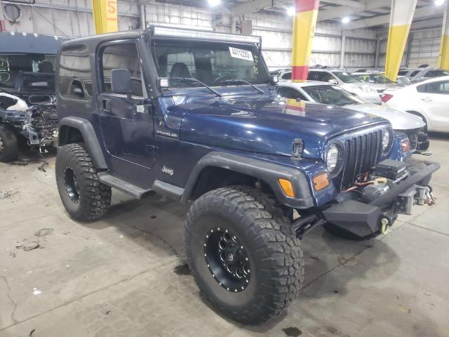 1J4FA29P21P352941 - 2001 JEEP WRANGLER / SE BLUE photo 4