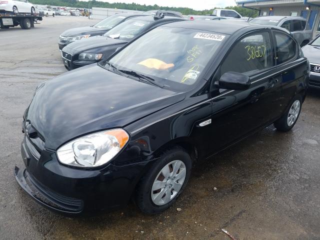 KMHCM3AC4BU200012 - 2011 HYUNDAI ACCENT GL BLACK photo 2