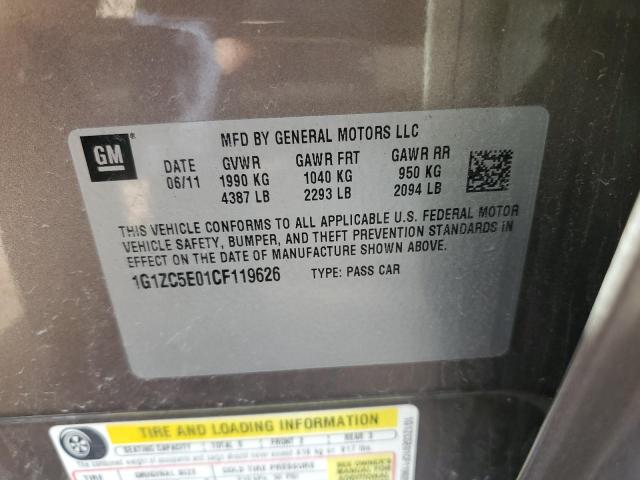 1G1ZC5E01CF119626 - 2012 CHEVROLET MALIBU LT1 1LT 灰色 照片 12