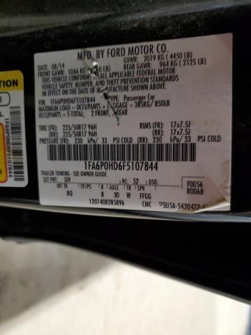 1FA6P0HD6F5107844 - 2015 FORD FUSION SE BLACK photo 12