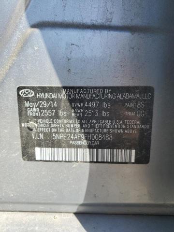 5NPE24AF9FH008488 - 2015 HYUNDAI SONATA SE SILVER photo 12