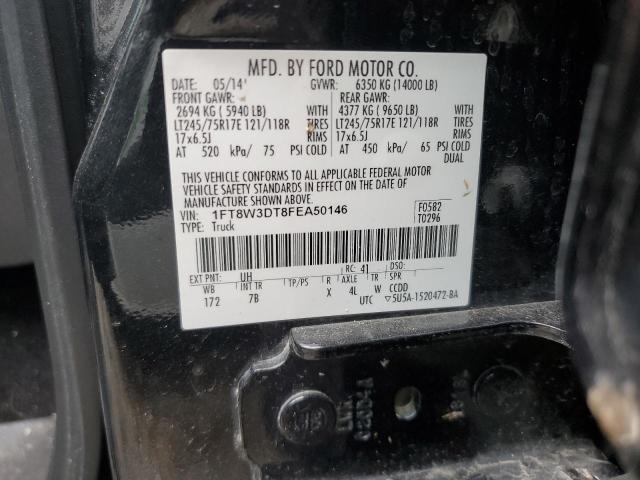 1FT8W3DT8FEA50146 - 2015 FORD F350 SUPER DUTY BLACK photo 13